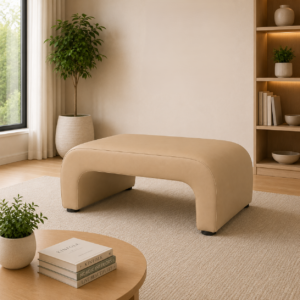 inverted u shape ottoman bench